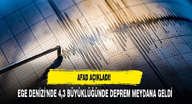 Ege Denizi'nde 4,3 Büyüklüğünde Deprem Meydana Geldi