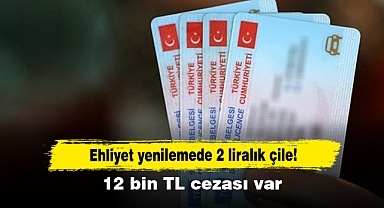Ehliyet yenilemede 2 liralık çile! 12 bin TL cezası var