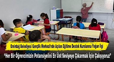 Emirdağ Belediyesi Gençlik Merkezi’nde Açılan Eğitime Destek Kurslarına Yoğun İlgi
