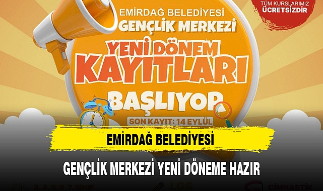 EMİRDAĞ BELEDİYESİ GENÇLİK MERKEZİ YENİ DÖNEME HAZIR