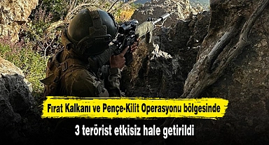 Fırat Kalkanı ve Pençe-Kilit Operasyonu bölgesinde 3 terörist etkisiz hale getirildi