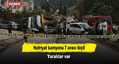 Hafriyat kamyonu 7 aracı biçti: Yaralılar var