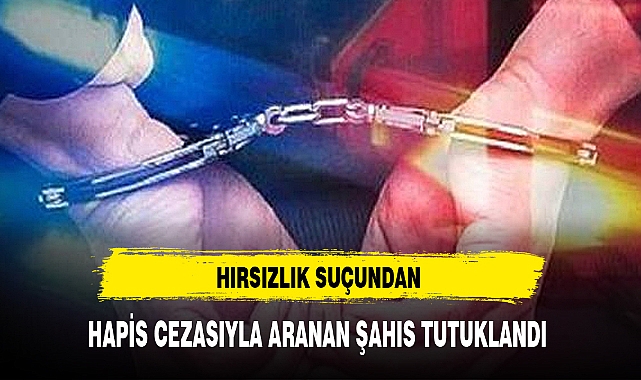 HIRSIZLIK SUÇUNDAN HAPİS CEZASIYLA ARANAN ŞAHIS TUTUKLANDI