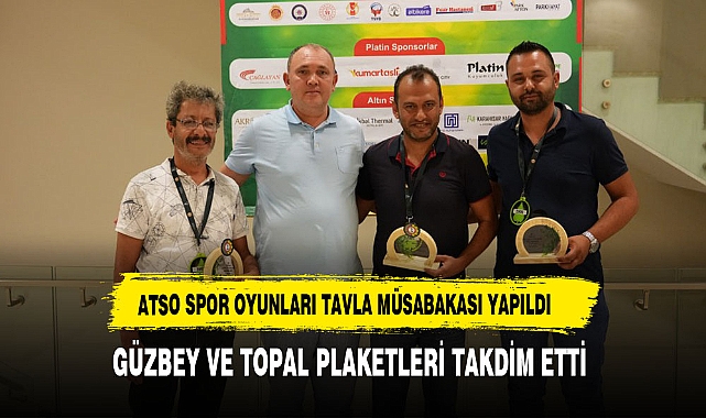 İklim Temalı 18. ATSO Spor Oyunları Tavla Müsabakası Gerçekleşti