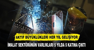 İMALAT SEKTÖRÜNÜN VARLIKLARI 5 YILDA 5 KATINA ÇIKTI