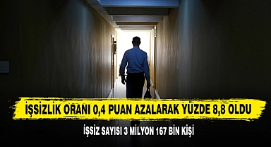 İşsizlik Oranı 0,4 Puan Azalarak Yüzde 8,8 Oldu