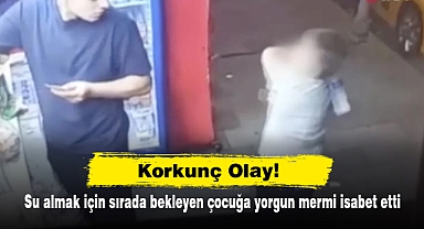 Korkunç Olay! Su almak için sırada bekleyen çocuğa yorgun mermi isabet etti