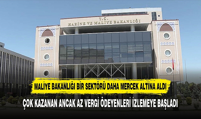MALİYE BAKANLIĞI BİR SEKTÖRÜ DAHA MERCEK ALTINA ALDI