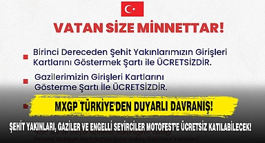 MXGP Türkiye'den Duyarlı Davranış! Şehit Yakınları, Gaziler Ve Engelli Seyirciler MotoFest’e Ücretsiz Katılabilecek!