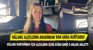 Oğlunu Alevlerin Arasından Son Anda Kurtardı!