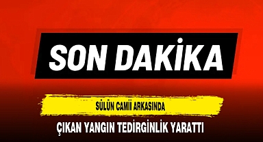 Sülün Camii Arkasında Çıkan Yangın Tedirginlik Yarattı