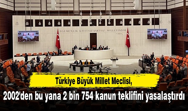TBMM, 2002'den bu yana 2 bin 754 kanun teklifini yasalaştırdı