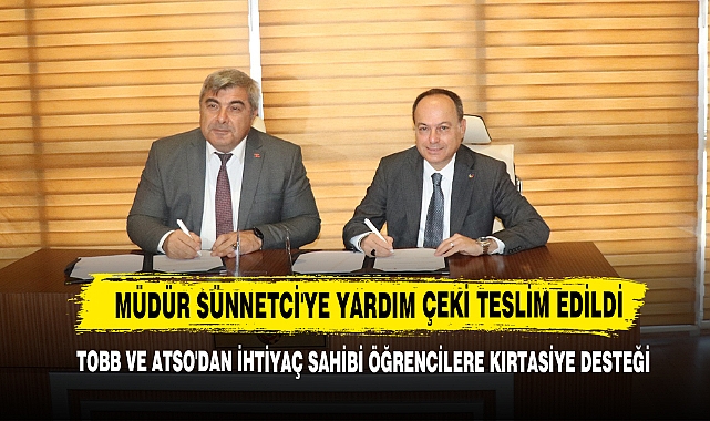 TOBB ve ATSO'dan İhtiyaç Sahibi Öğrencilere Kırtasiye Desteği