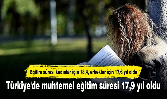 Türkiye'de muhtemel eğitim süresi 17,9 yıl oldu