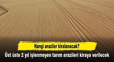Üst üste 2 yıl işlenmeyen tarım arazileri kiraya verilecek