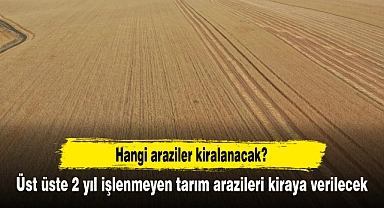 Üst üste 2 yıl işlenmeyen tarım arazileri kiraya verilecek