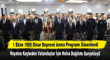 1 Ekim 1995 Dinar Depremi Anma Programı Düzenlendi
