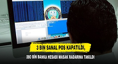 3 Bin Sanal Pos Kapatıldı, 280 Bin Banka Hesabı Masak Radarına Takıldı