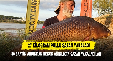 38 Saatin Ardından Rekor Ağırlıkta Sazan Yakaladılar