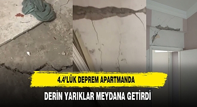 4.4’lük Deprem Apartmanda Derin Yarıklar Meydana Getirdi
