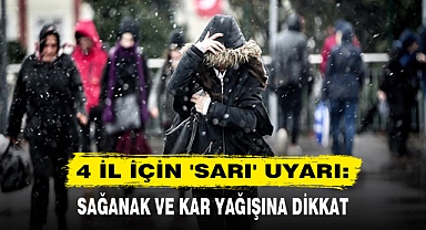 4 İL İÇİN 'SARI' UYARI: SAĞANAK VE KAR YAĞIŞINA DİKKAT
