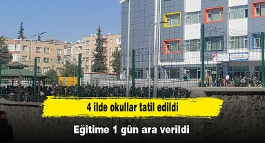 4 ilde okullar tatil edildi: Eğitime 1 gün ara verildi