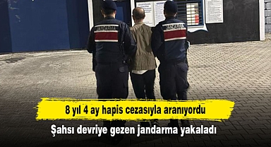 8 yıl 4 ay hapis cezasıyla aranıyordu: Şahsı devriye gezen jandarma yakaladı
