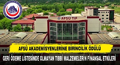AFSÜ Akademisyenlerine Birincilik Ödülü