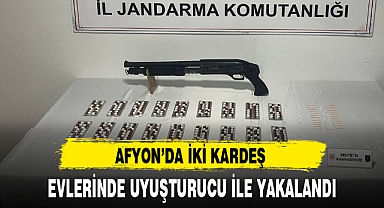 AFYON'DA İKİ KARDEŞ EVLERİNDE UYUŞTURUCU İLE YAKALANDI