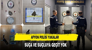 Afyon Polisi Yakalar Suça ve Suçluya Geçit Yok