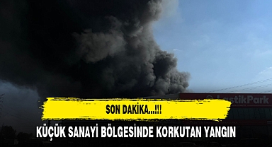 Afyonkarahisar'da Küçük Sanayi Bölgesinde Korkutan Yangın