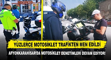 Afyonkarahisar'da Motosiklet Denetimleri Devam Ediyor!