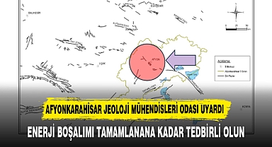 AFYONKARAHİSAR JEOLOJİ MÜHENDİSLERİ ODASI UYARDI