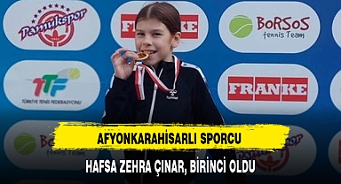 AFYONKARAHİSARLI SPORCU HAFSA ZEHRA ÇINAR, BİRİNCİ OLDU