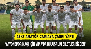 “AFYONSPOR MAÇI İÇİN VİP A’DA BULUŞALIM BİLETLER BİZDEN”