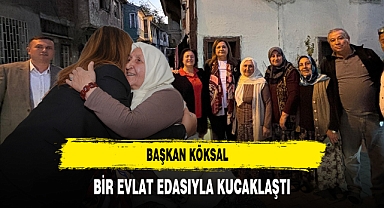 Başkan Köksal Bir Evlat Edasıyla Kucaklaştı