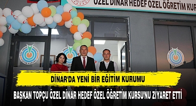 Başkan Topçu Özel Dinar Hedef Özel Öğretim Kursu'nu Ziyaret Etti