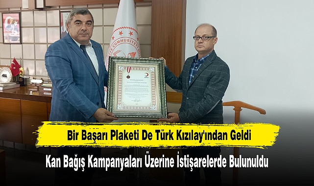 Bir Başarı Plaketi De Türk Kızılay'ından Geldi
