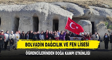 Bolvadin Dağcılık ve Fen Lisesi Öğrencilerinden Doğa Kampı Etkinliği