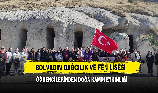 Bolvadin Dağcılık ve Fen Lisesi Öğrencilerinden Doğa Kampı Etkinliği
