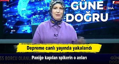Depreme canlı yayında yakalandı: Paniğe Kapılan Spikerin O Anları!