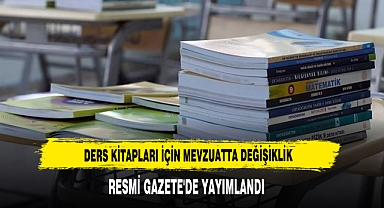 DERS KİTAPLARI İÇİN MEVZUATTA DEĞİŞİKLİK RESMİ GAZETE'DE