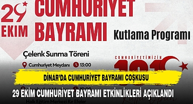 Dinar’da Cumhuriyet Bayramı Coşkusu