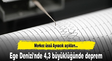 Ege Denizi'nde 4,3 büyüklüğünde deprem