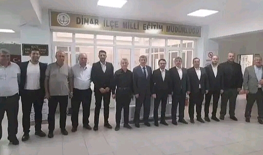 Eğitim Bir Sen Afyonkarahisar Şubesi, Dinar İlçe Milli Eğitim Müdürlüğünü ziyaret etti