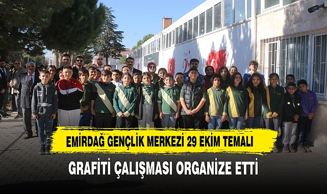 EMİRDAĞ GENÇLİK MERKEZİ 29 EKİM TEMALI GRAFİTİ ÇALIŞMASI ORGANİZE ETTİ