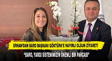 Erhan’dan Baro Başkanı Göktürk’e Hayırlı Olsun Ziyareti
