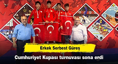 Erkek Serbest Güreş Cumhuriyet Kupası turnuvası sona erdi