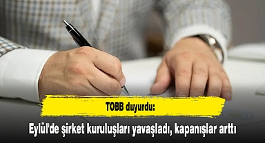Eylül'de şirket kuruluşları yavaşladı, kapanışlar arttı