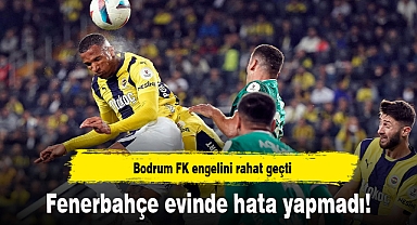 Fenerbahçe evinde hata yapmadı! Bodrum FK engelini rahat geçti